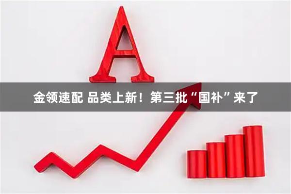 金领速配 品类上新！第三批“国补”来了